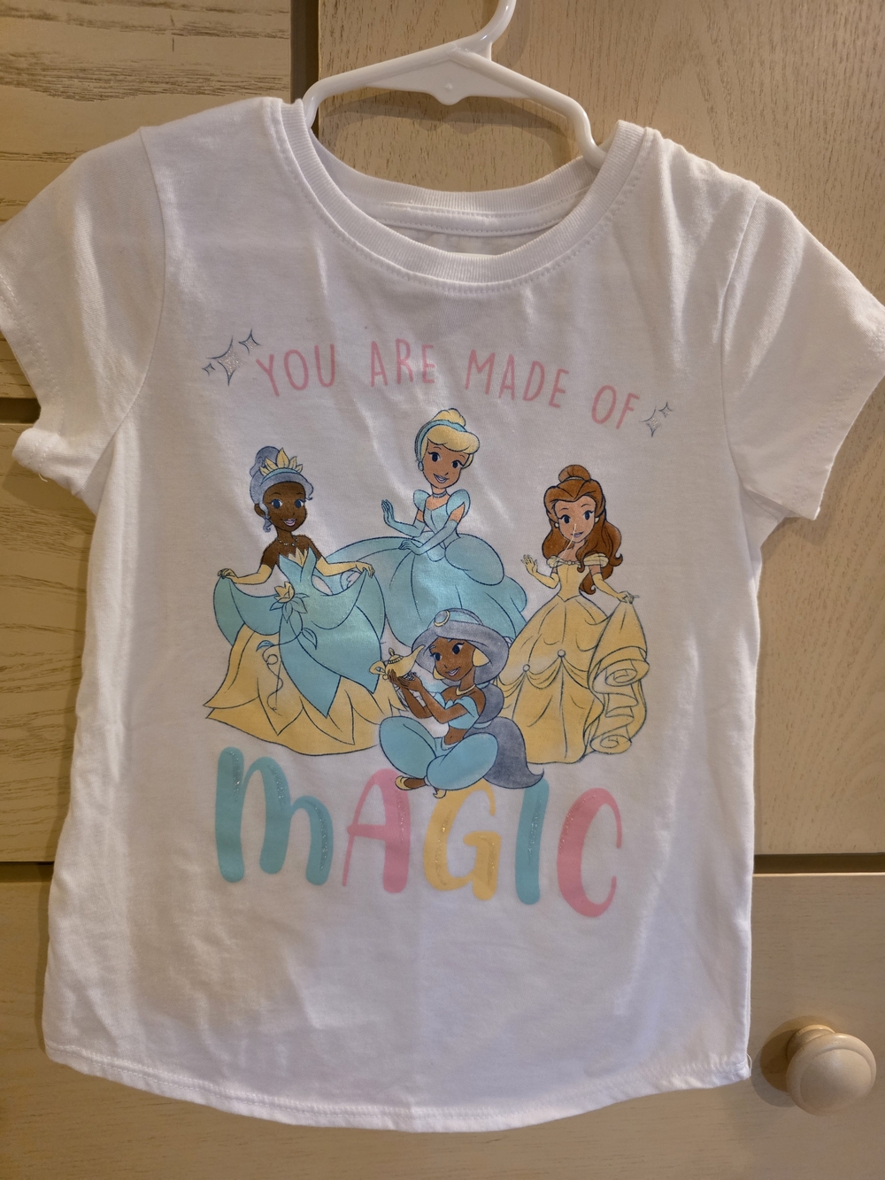 Girls' White Disney Princess Magic Short Sleeve Tee